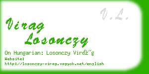 virag losonczy business card